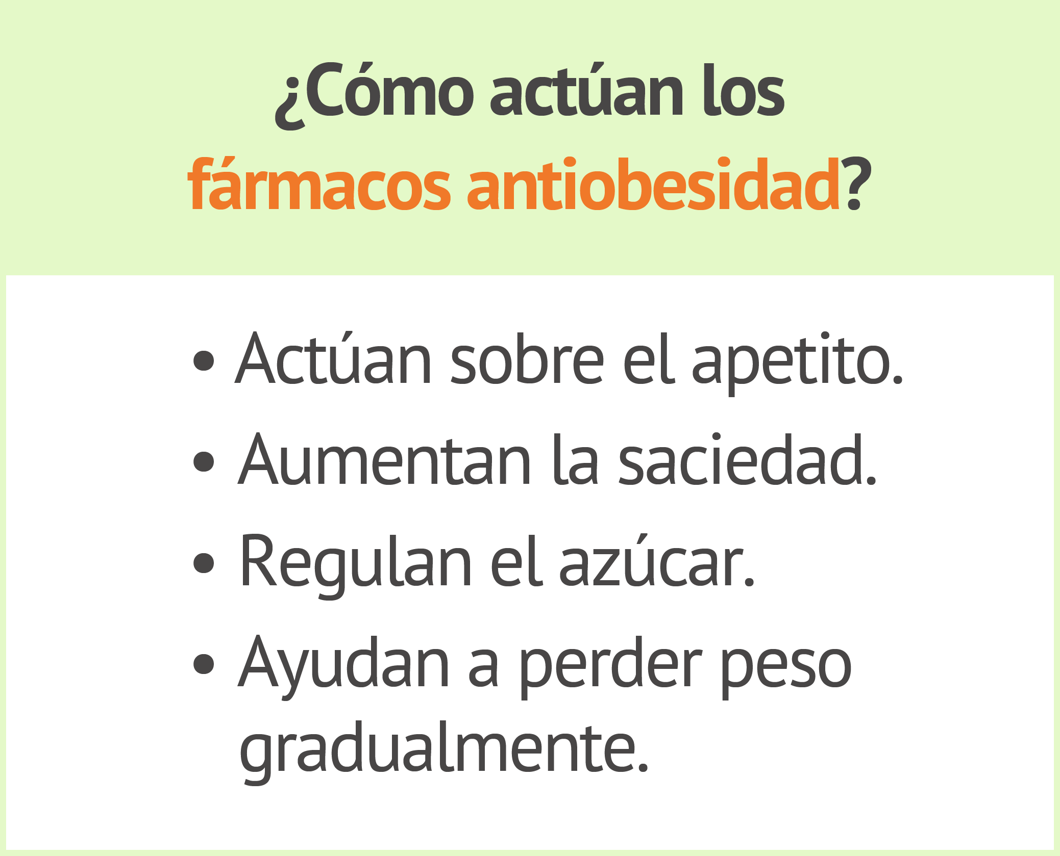 cómo actúan los fármacos para el tratamiento de la obesidad